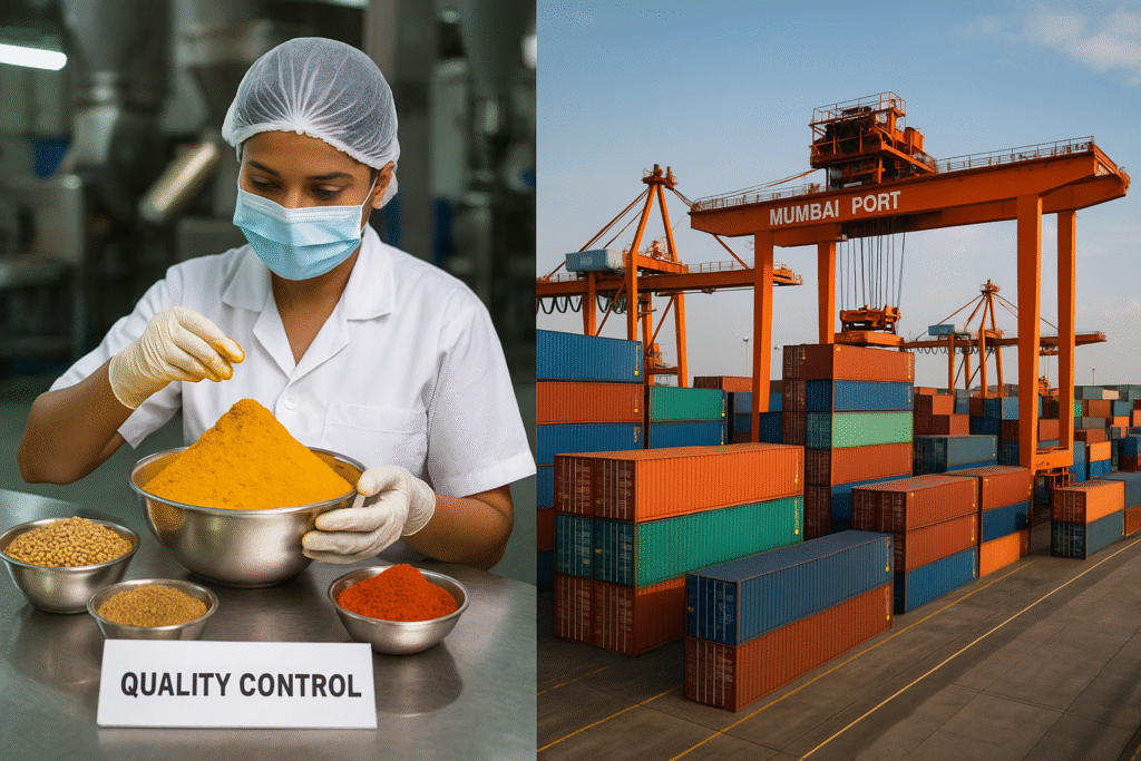 India export shipment and cargo containers