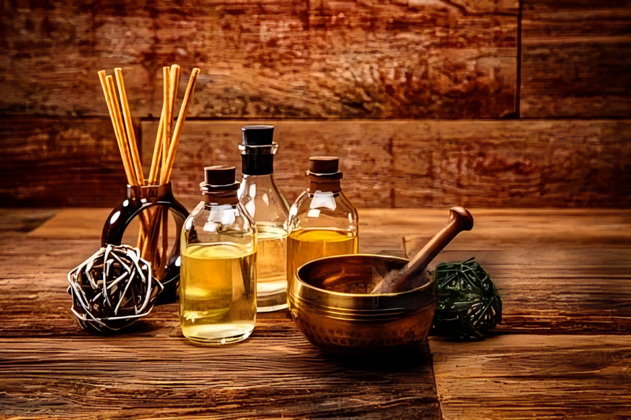 Natural hair oil export from India with herbal ingredients and export-ready glass packaging